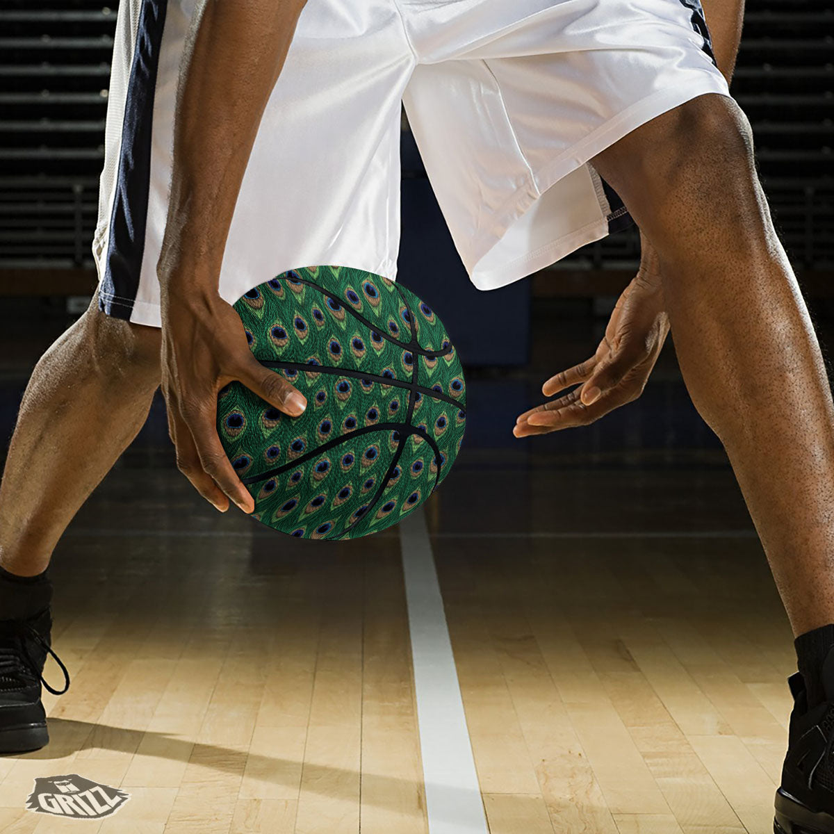 Peacock Tail Print Basketball