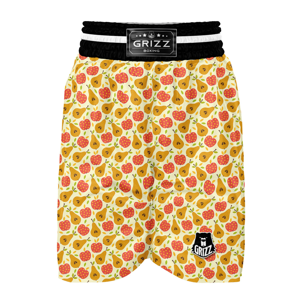 Pear And Apple Dot Print Pattern Boxing Shorts-grizzshop