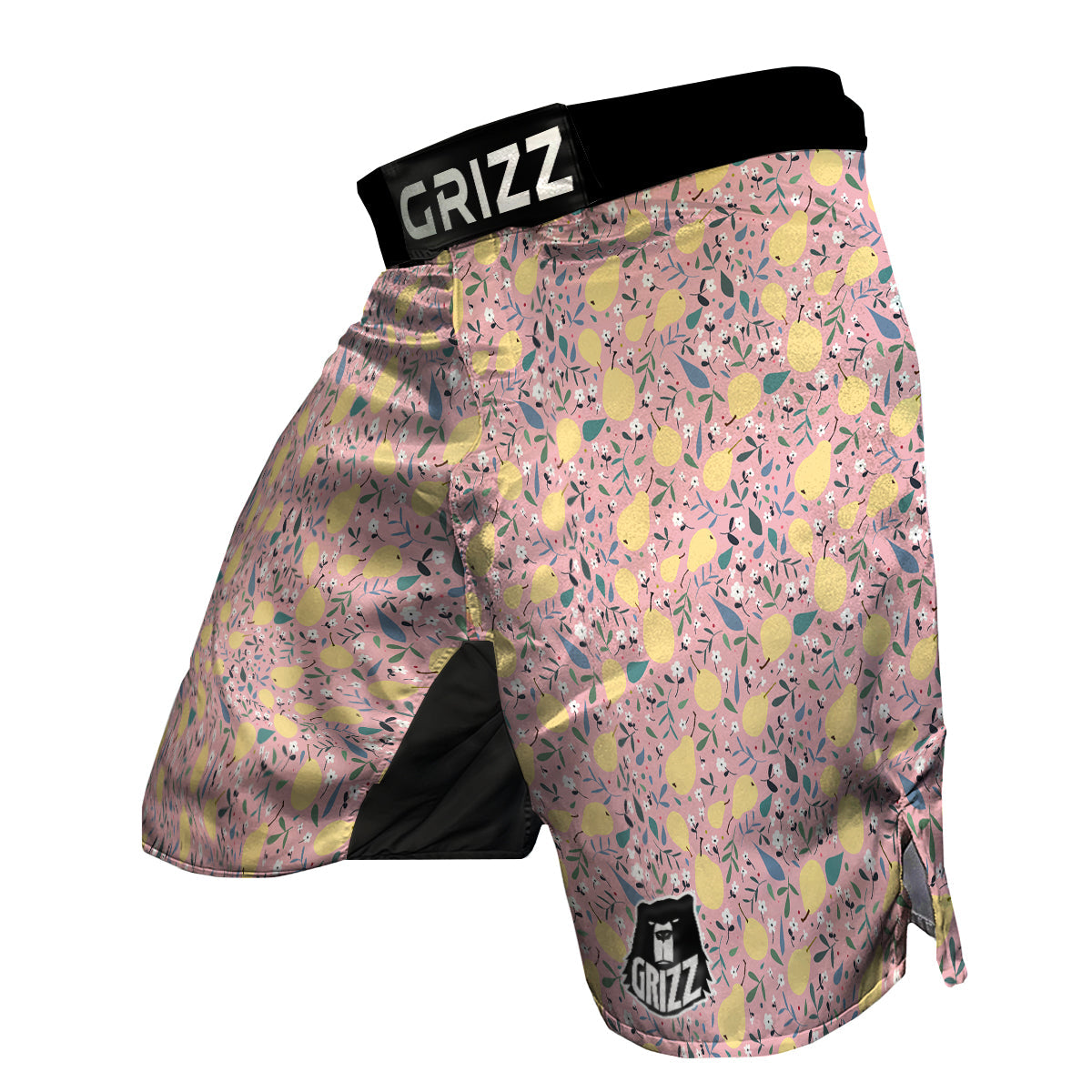 Pear And Daisy Floral Print Pattern MMA Shorts-grizzshop