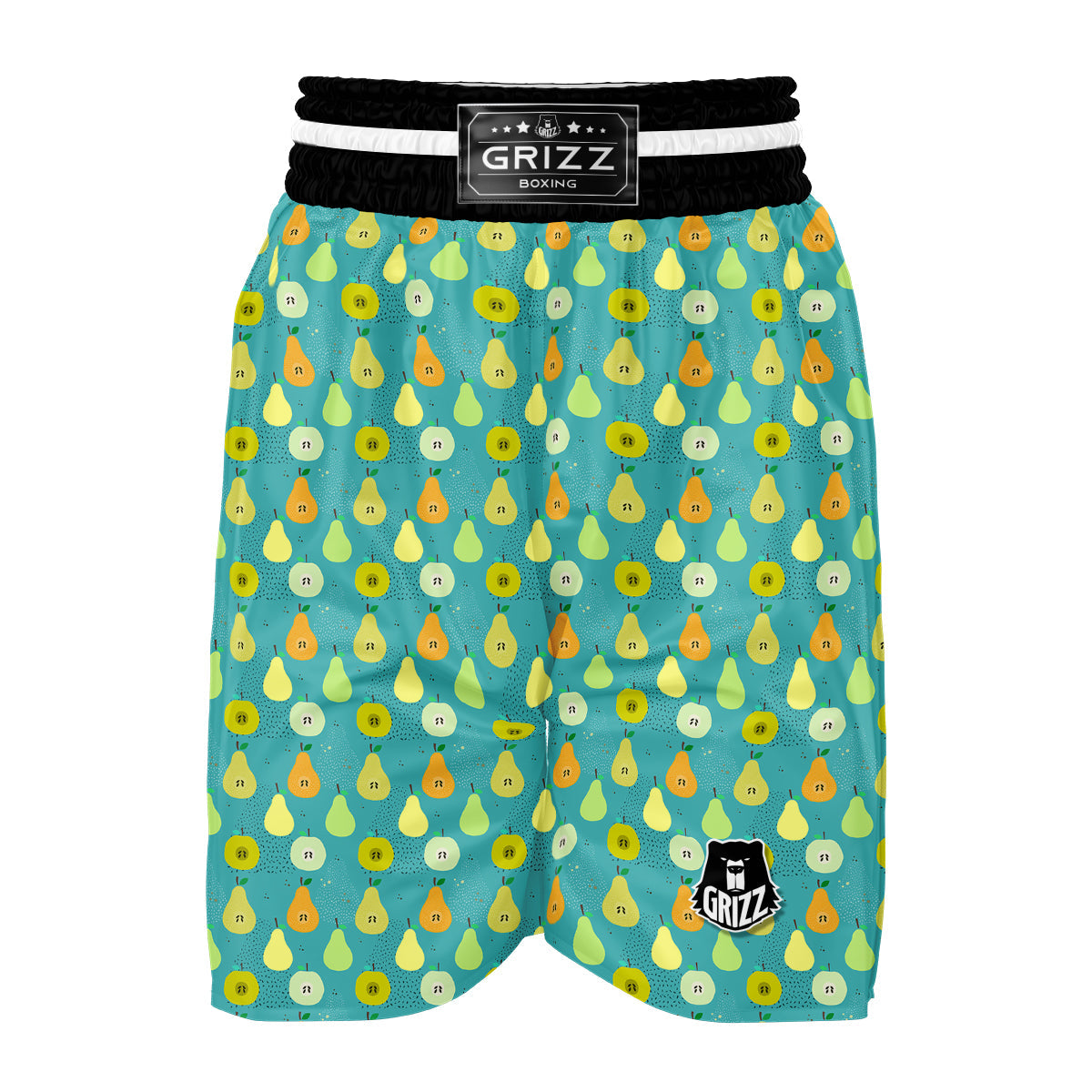 Pear Kiwi Print Pattern Boxing Shorts-grizzshop