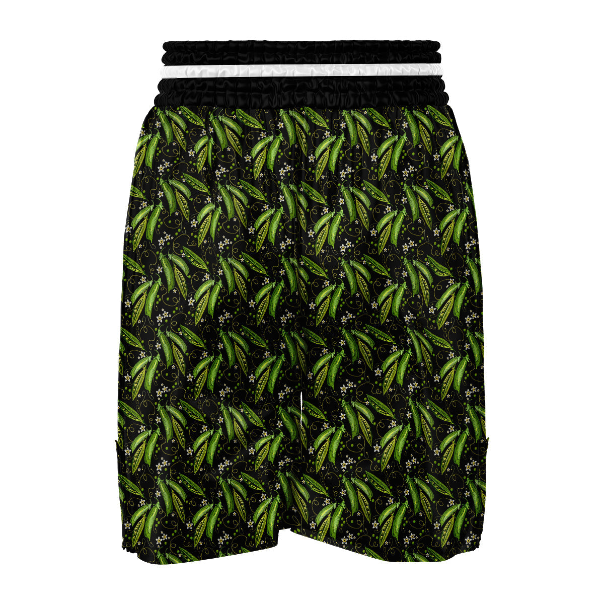 Peas And Daisy Embroidery Print Pattern Boxing Shorts-grizzshop