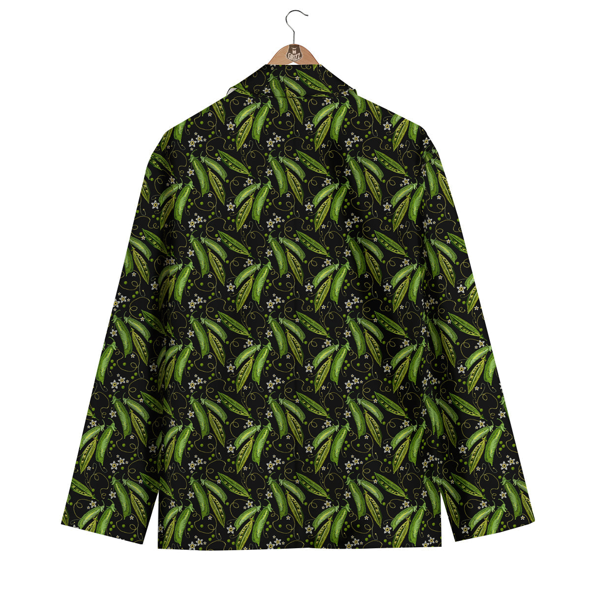 Peas And Daisy Embroidery Print Pattern Men's Blazer-grizzshop