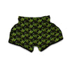 Peas And Daisy Embroidery Print Pattern Muay Thai Boxing Shorts-grizzshop