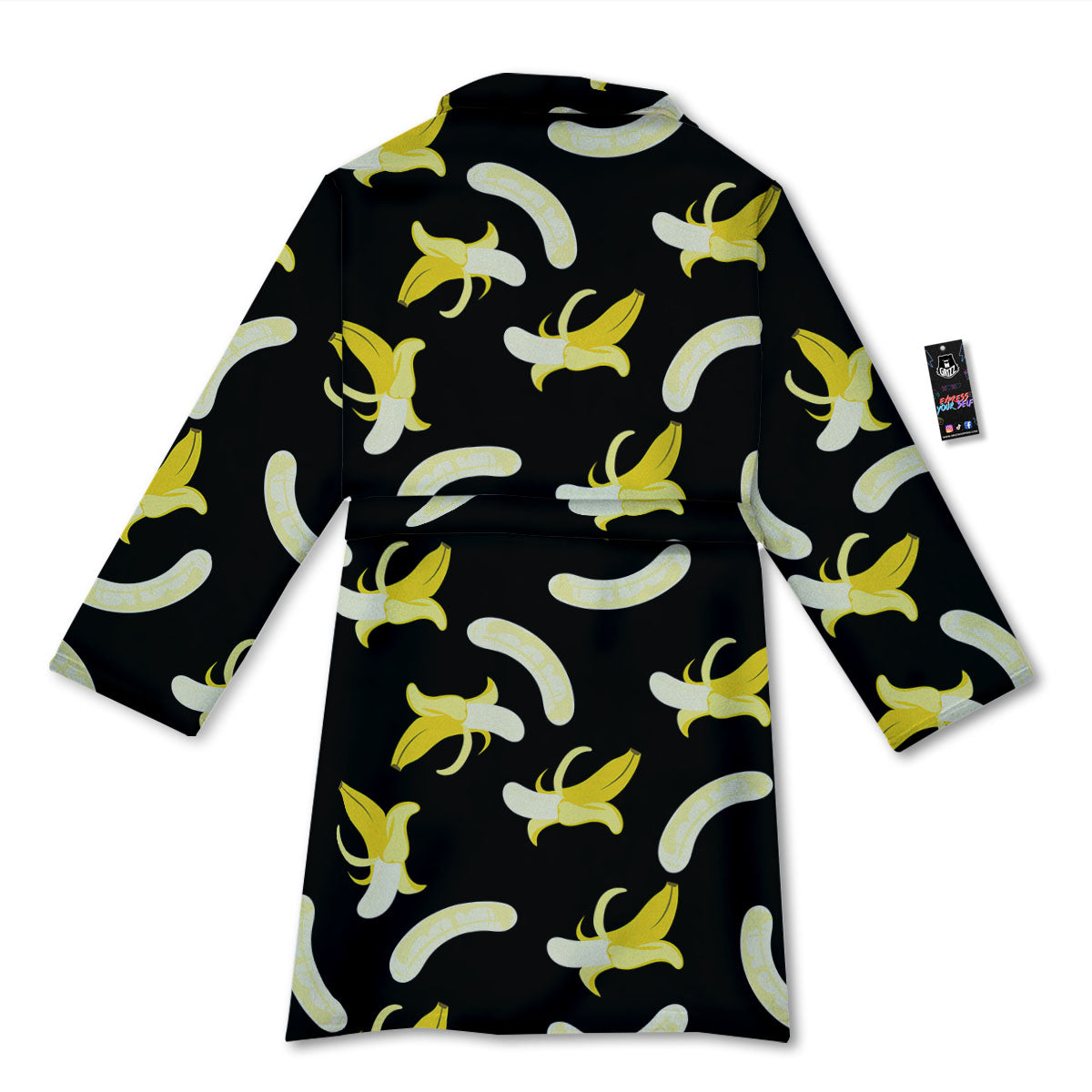 Peeled Banana Print Pattern Bathrobe-grizzshop