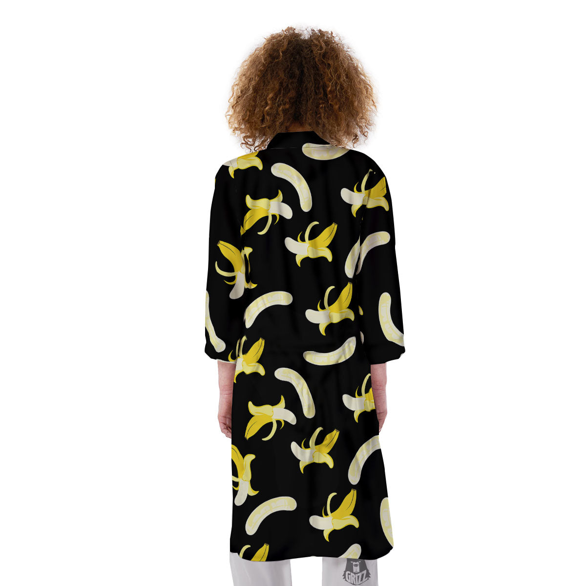 Peeled Banana Print Pattern Kimono-grizzshop