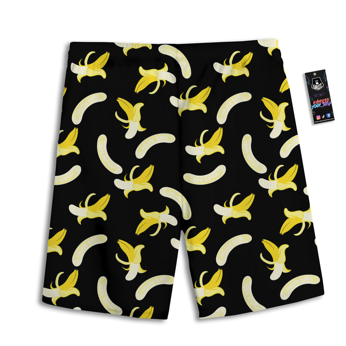 Peeled  Banana Print Pattern Men's Athletic Shorts