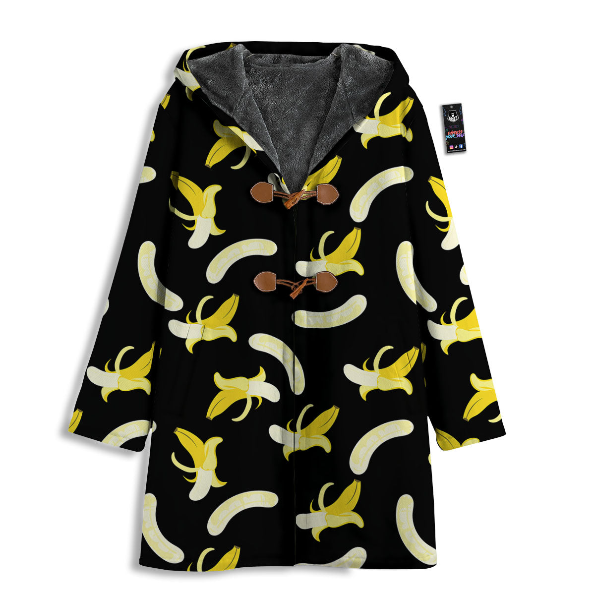 Peeled Banana Print Pattern Men's Windbreaker Jacket-grizzshop
