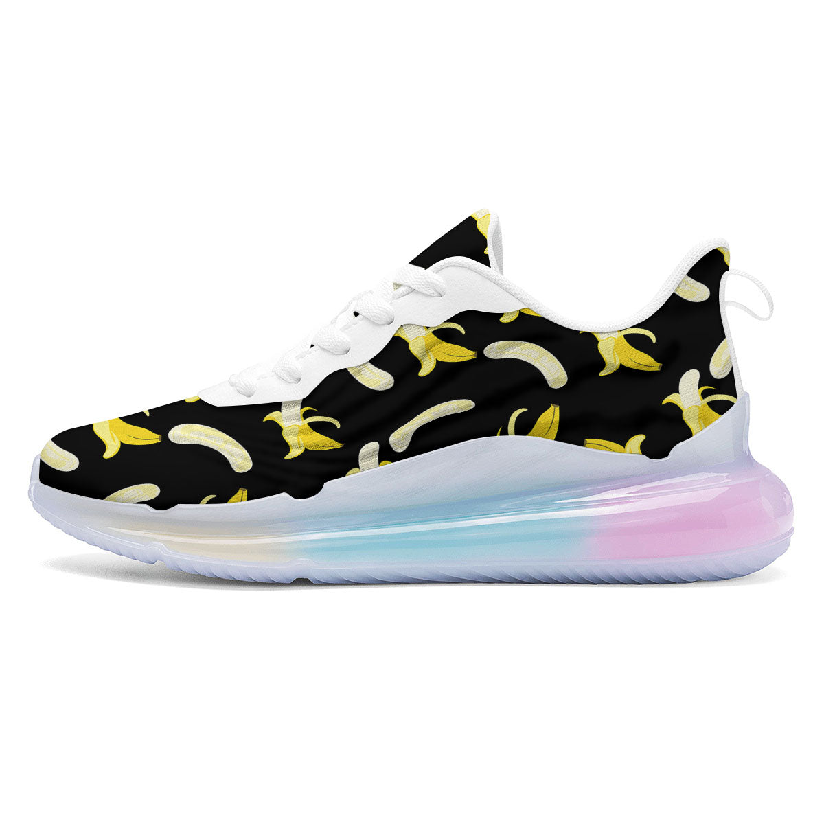 Peeled Banana Print Pattern Running Sneakers-grizzshop