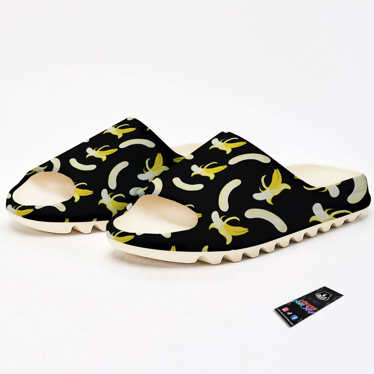 Peeled Banana Print Pattern Sandals-grizzshop