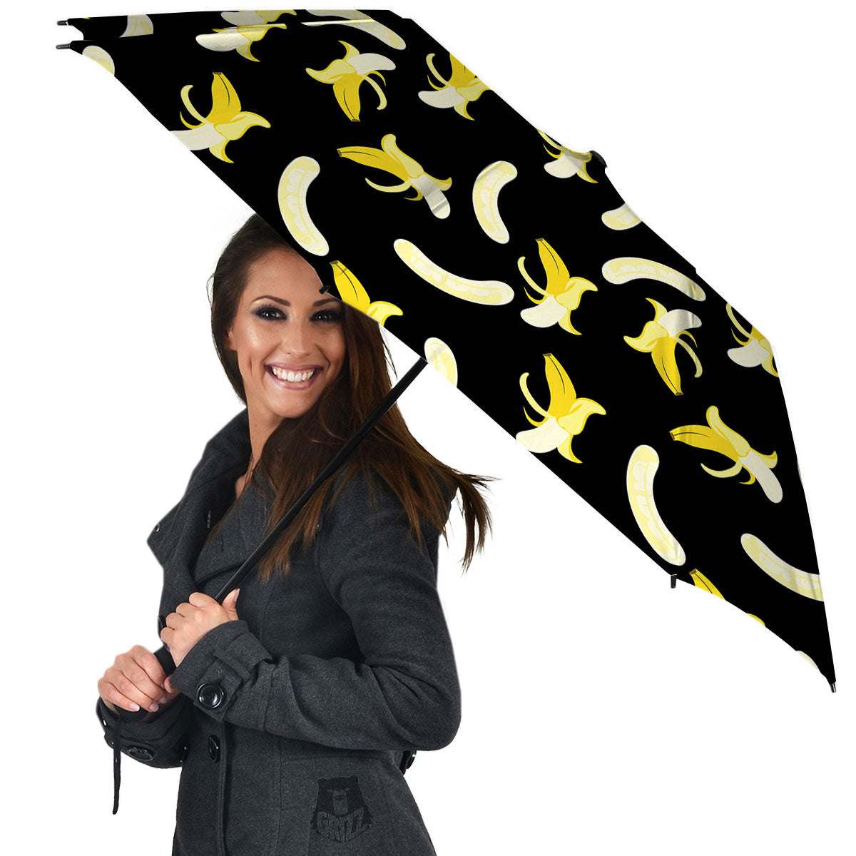 Peeled Banana Print Pattern Umbrella-grizzshop