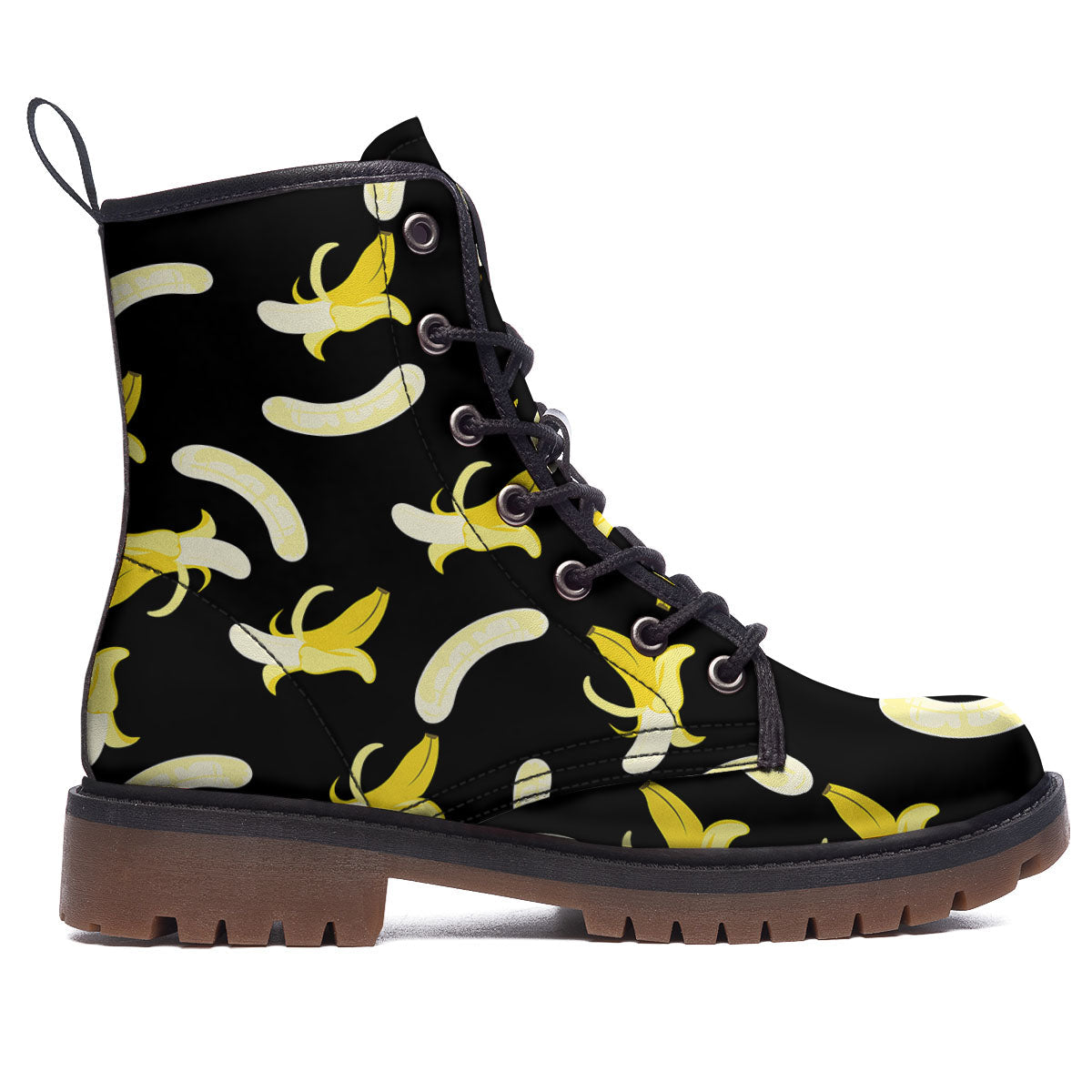 Peeled Banana Print Pattern Work Boots-grizzshop