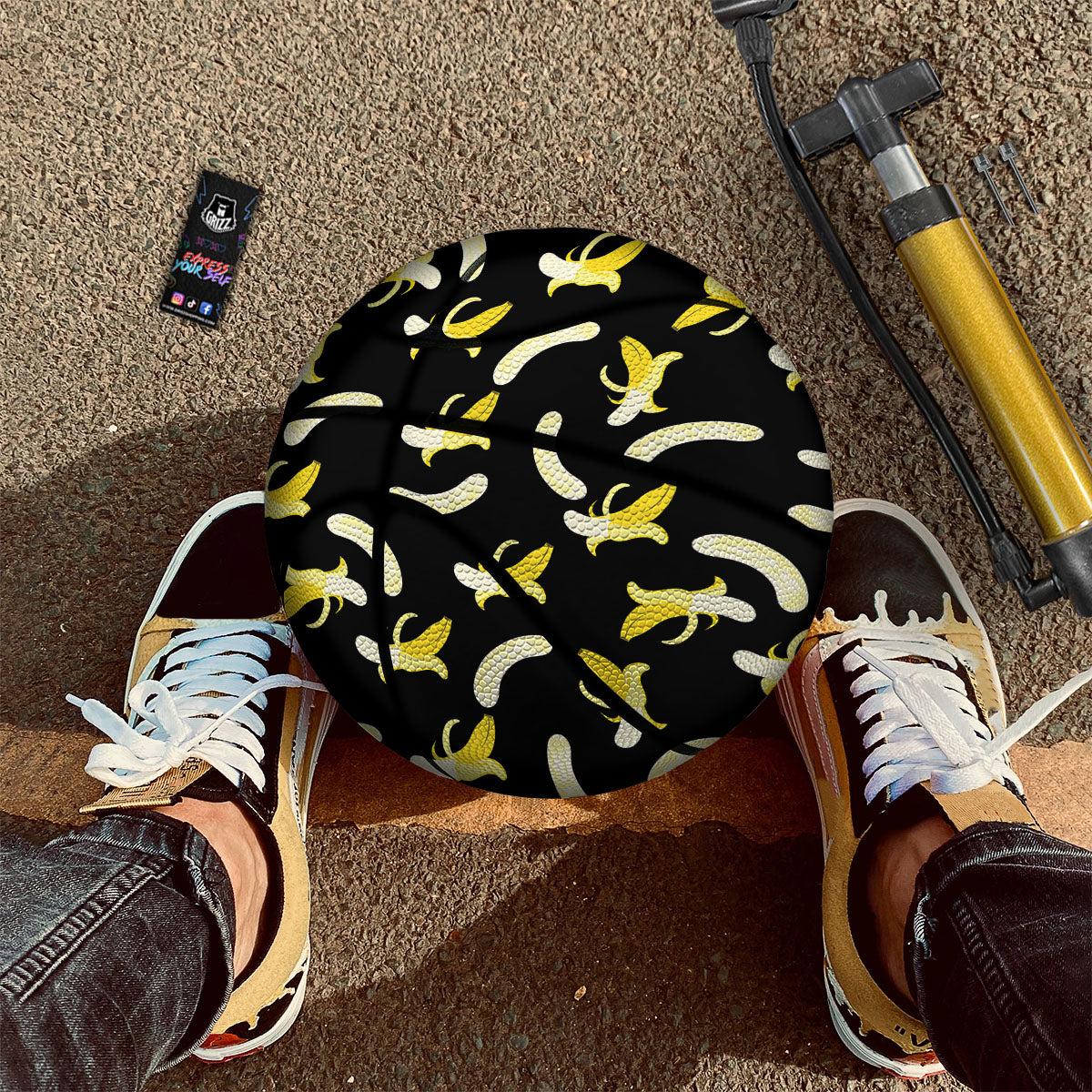 Peeled  Banana Print Pattern Basketball
