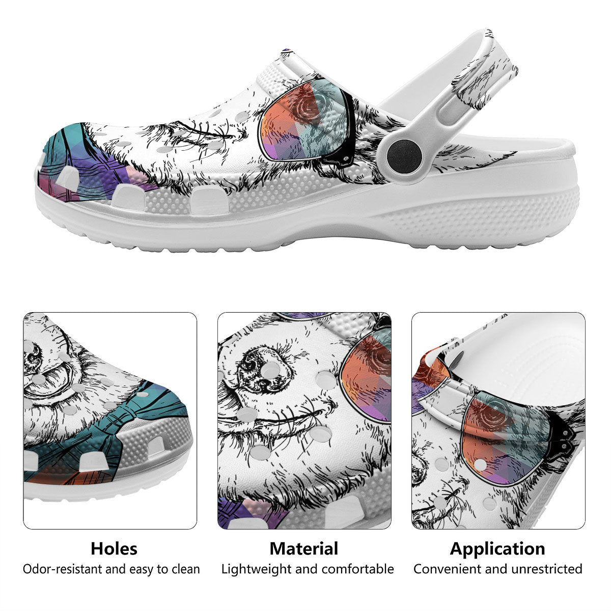 Pembroke Welsh Corgi Hipster Print Clog-grizzshop