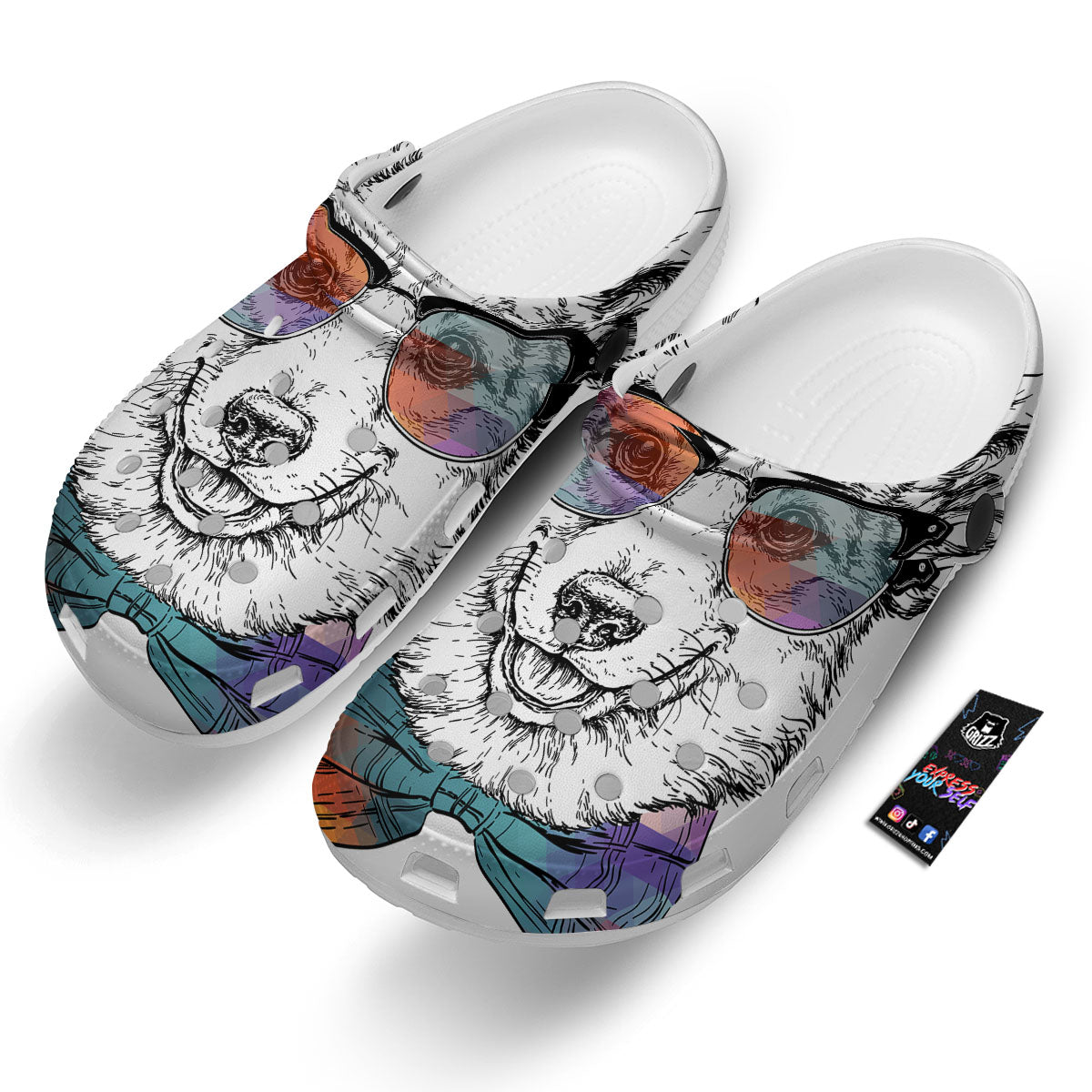 Pembroke Welsh Corgi Hipster Print Clog-grizzshop