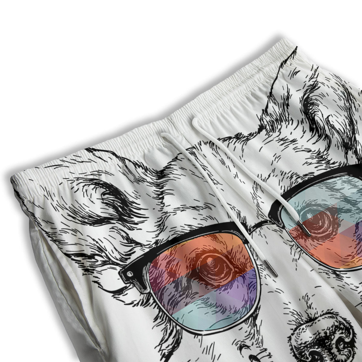 Pembroke Welsh Corgi Hipster Print Men's Athletic Shorts