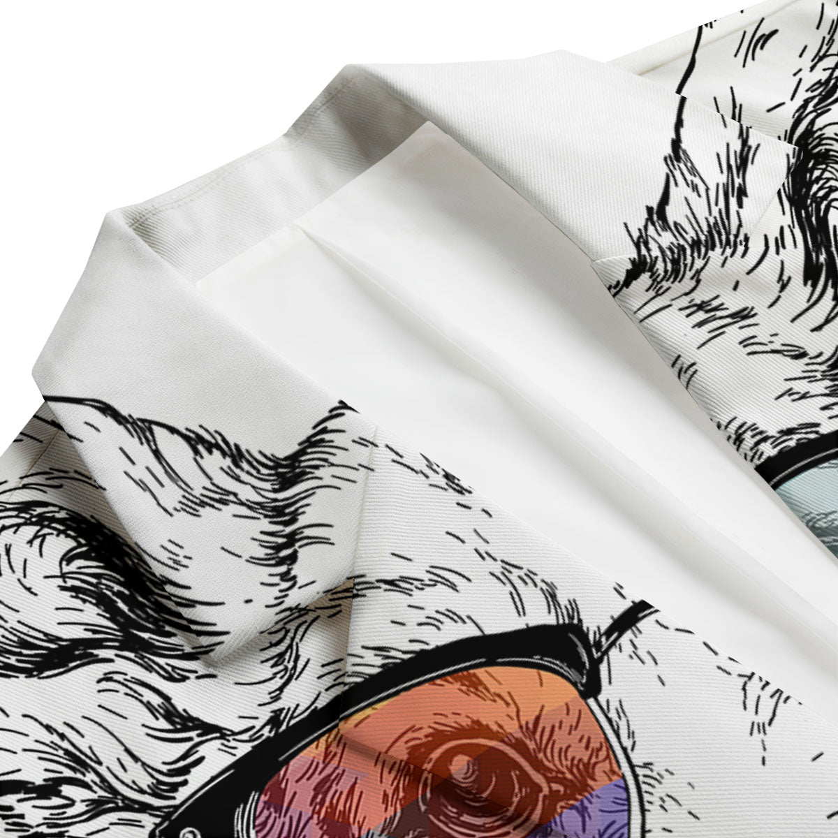 Pembroke Welsh Corgi Hipster Print Men's Blazer-grizzshop