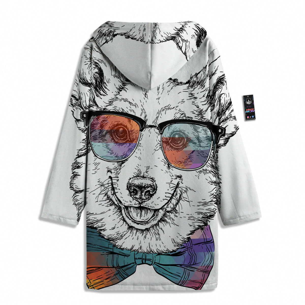 Pembroke Welsh Corgi Hipster Print Men's Windbreaker Jacket-grizzshop