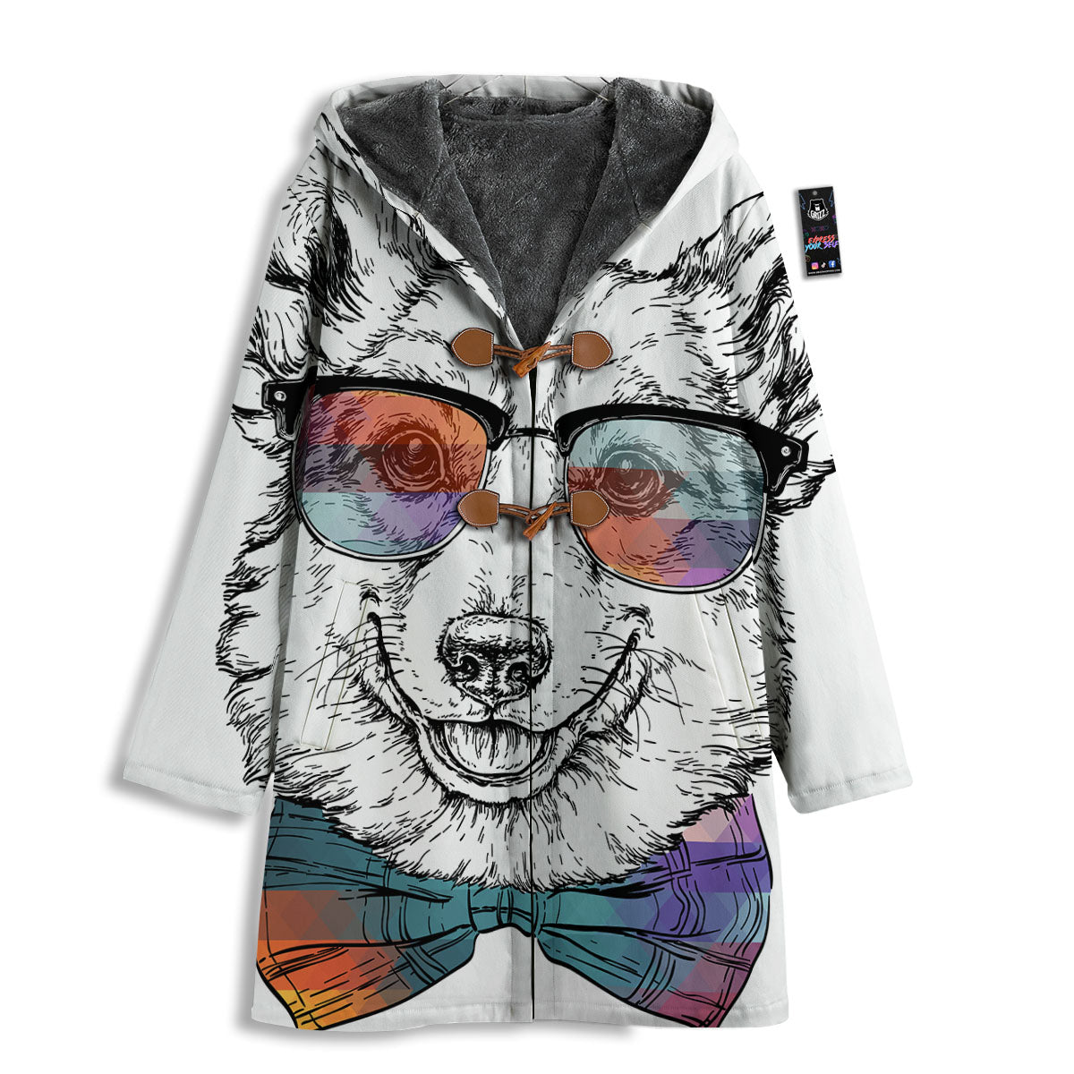 Pembroke Welsh Corgi Hipster Print Men's Windbreaker Jacket-grizzshop