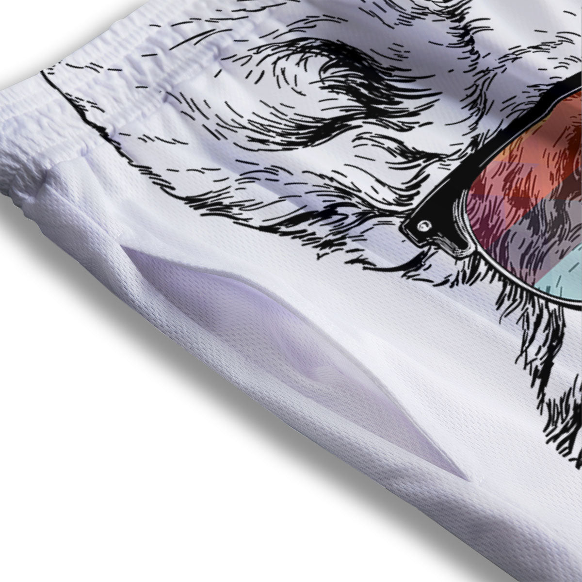 Pembroke Welsh Corgi Hipster Print Mesh Shorts