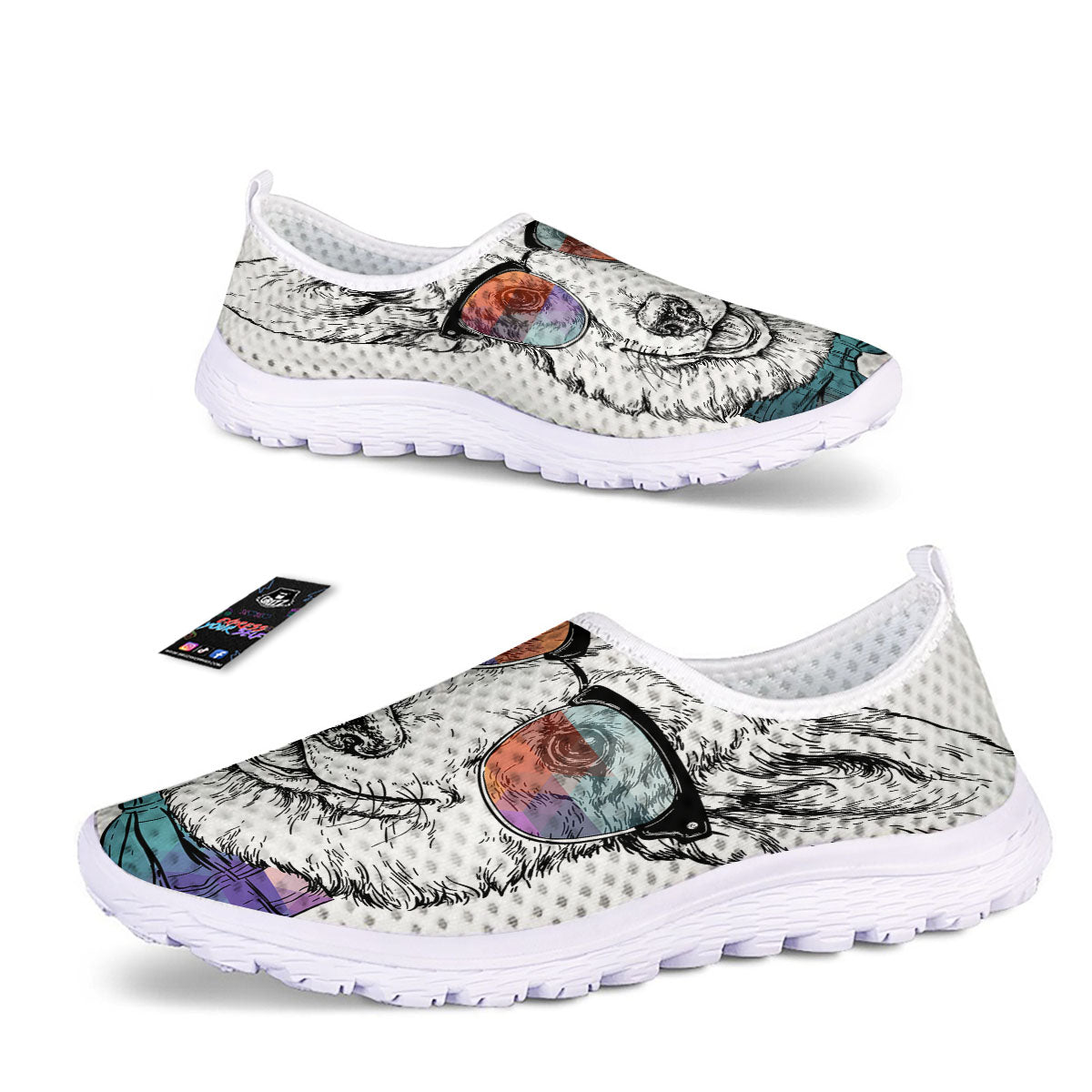 Pembroke Welsh Corgi Hipster Print Nurse Shoes-grizzshop