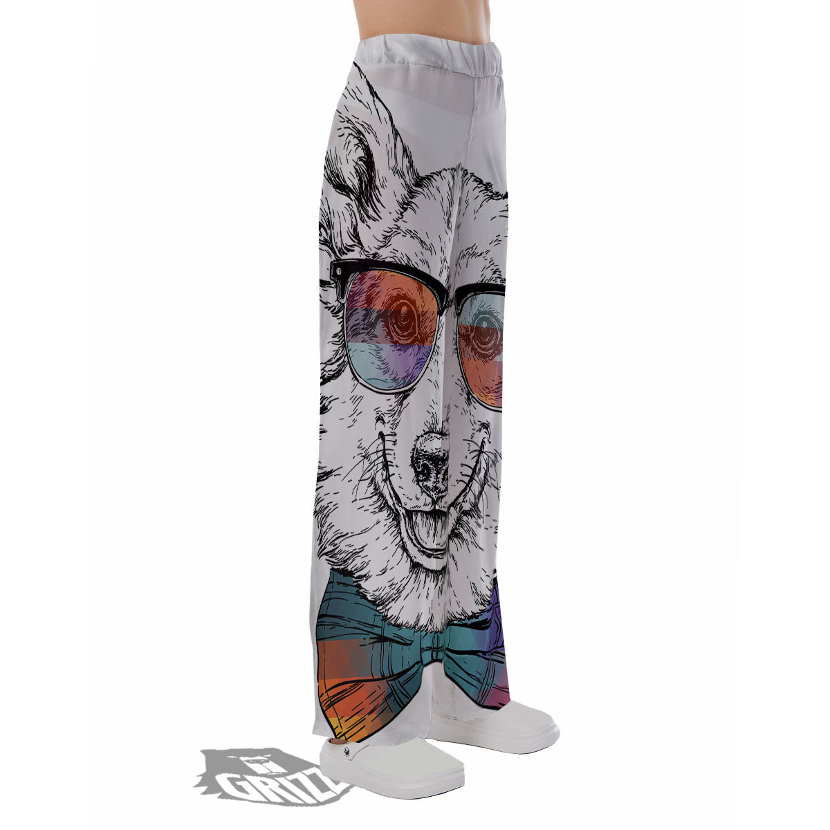 Pembroke Welsh Corgi Hipster Print Pajama Pants-grizzshop