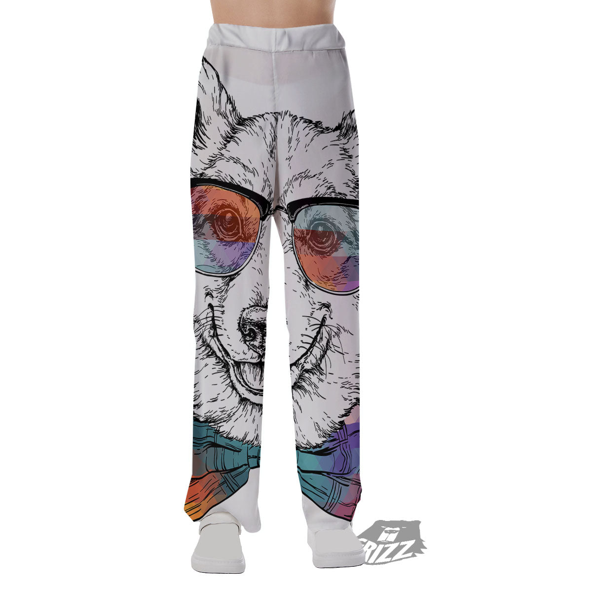 Pembroke Welsh Corgi Hipster Print Pajama Pants-grizzshop
