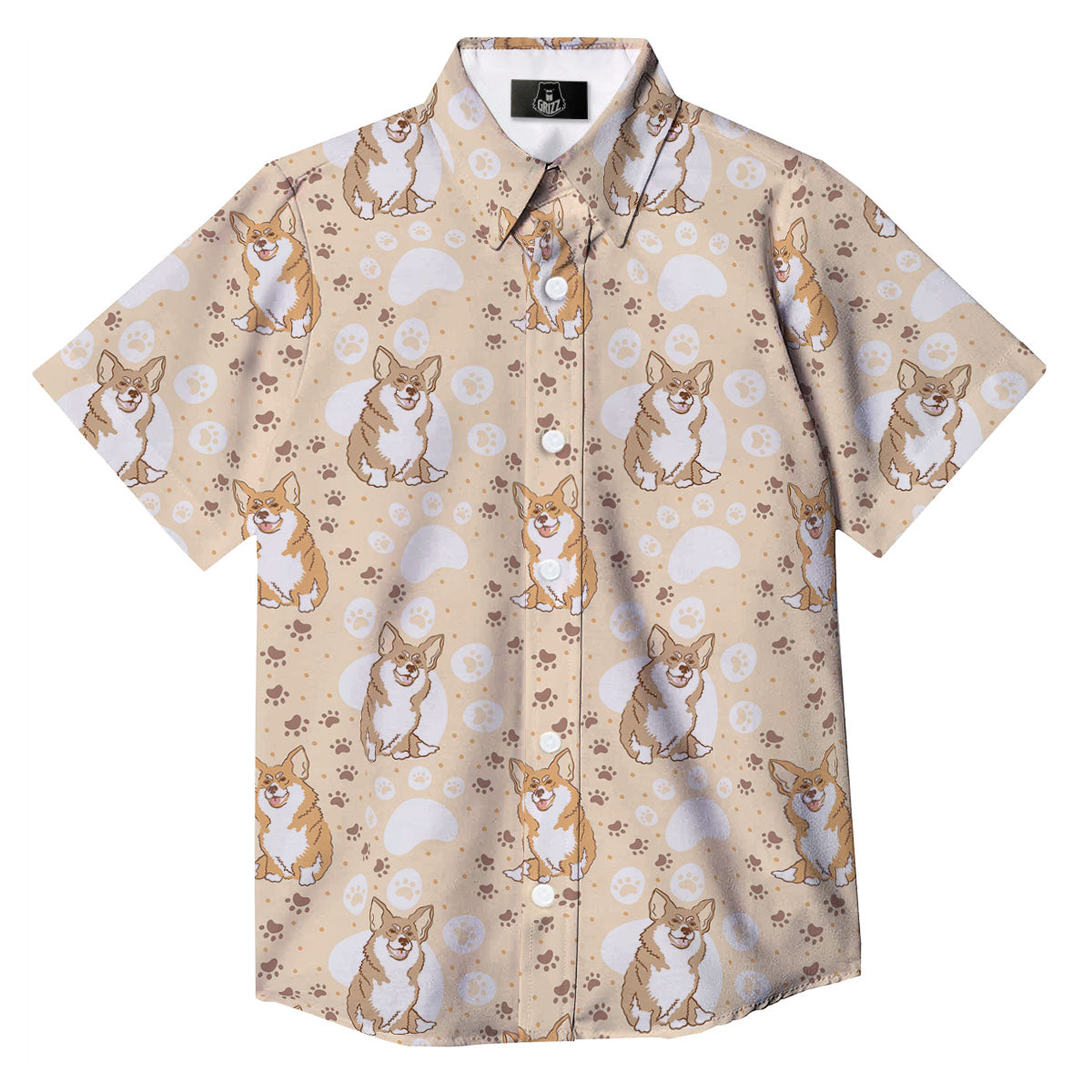 Pembroke Welsh Corgi Print Pattern Button Up Shirt-grizzshop