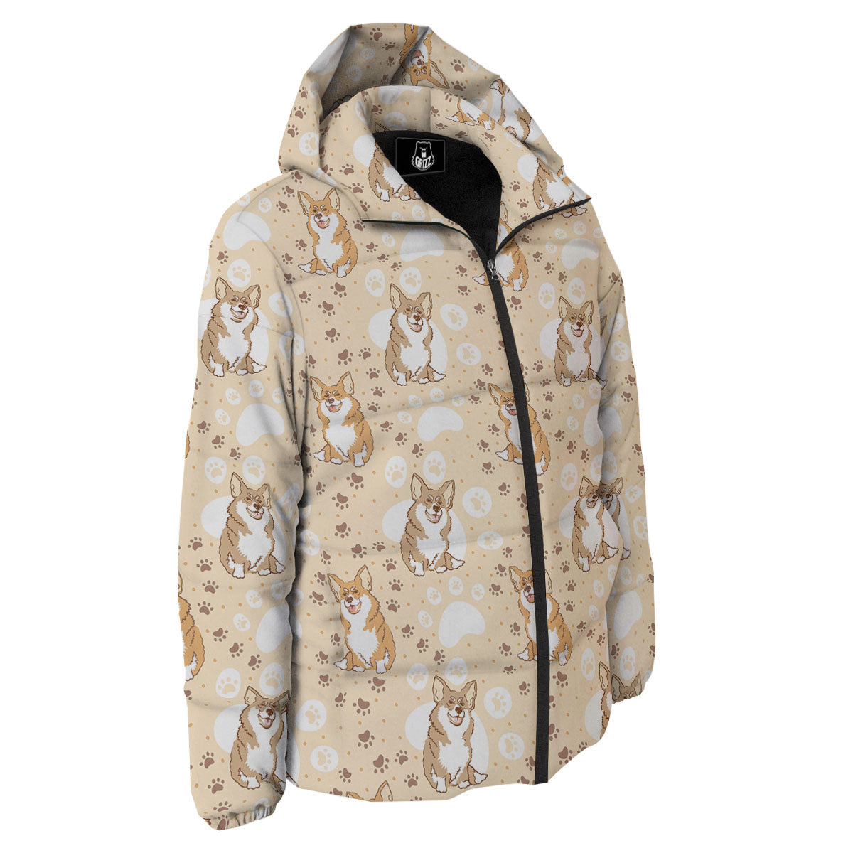 Pembroke Welsh Corgi Print Pattern Down Jacket-grizzshop
