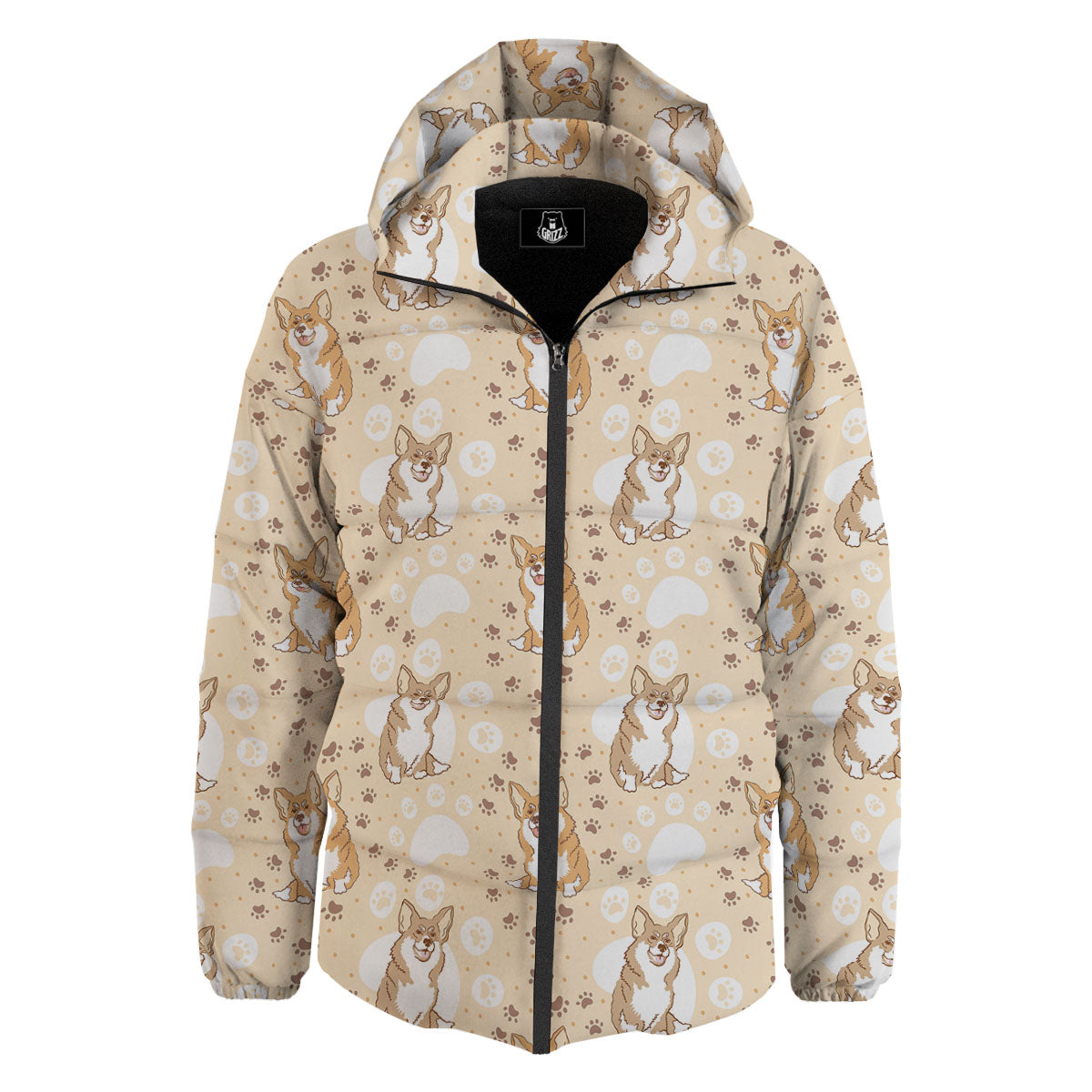 Pembroke Welsh Corgi Print Pattern Down Jacket-grizzshop