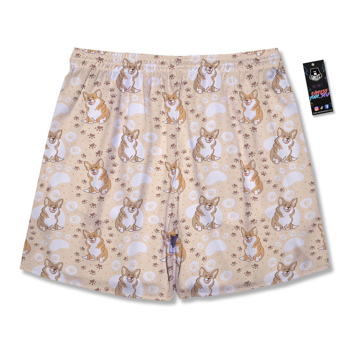 Pembroke Welsh Corgi Print Pattern Men's Running Shorts-grizzshop