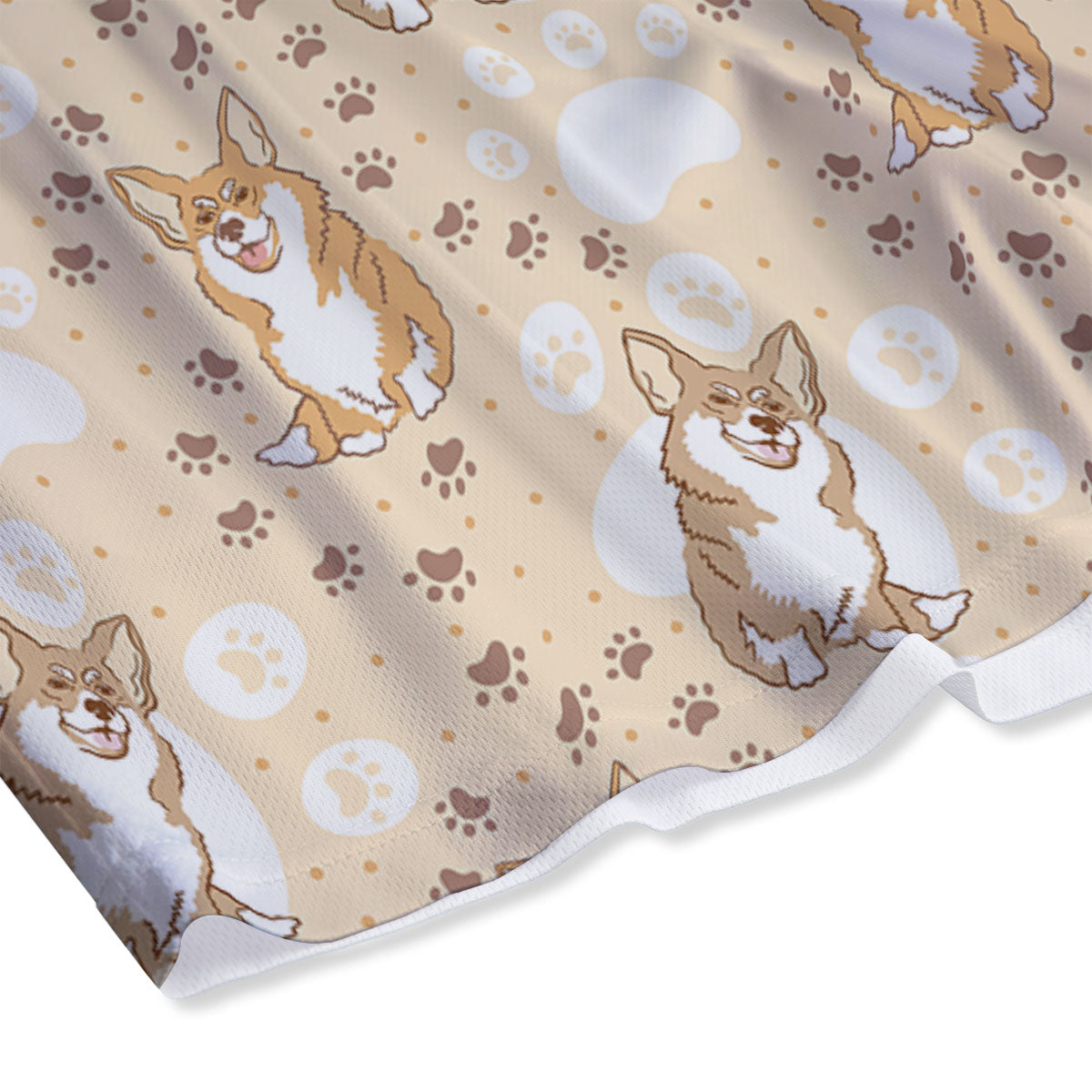 Pembroke Welsh Corgi Print Pattern Mesh Shorts