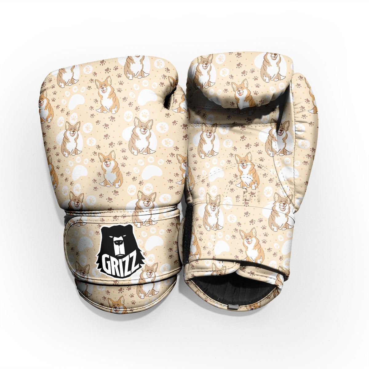 Pembroke Welsh Corgi Print Pattern Pro Boxing Glove