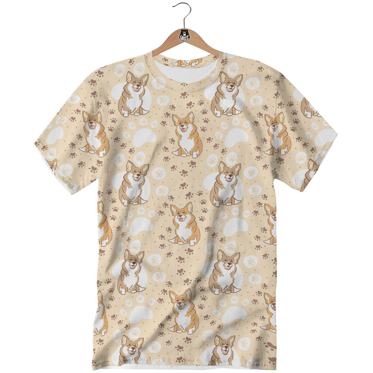 Pembroke Welsh Corgi Print Pattern T-Shirt-grizzshop