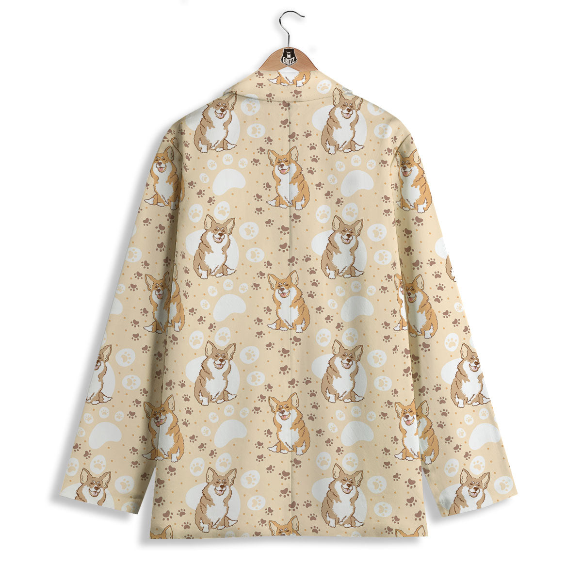 Pembroke Welsh Corgi Print Pattern Women's Blazer-grizzshop