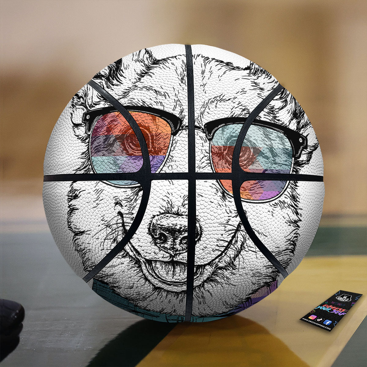 Pembroke Welsh Corgi Hipster Print Basketball
