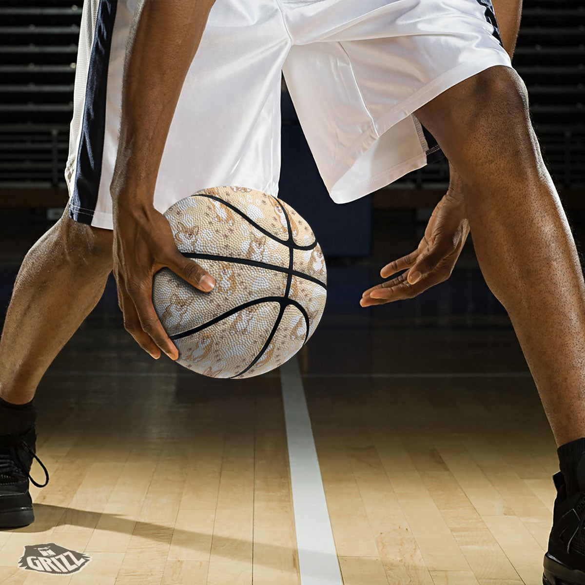 Pembroke Welsh Corgi Print Pattern Basketball