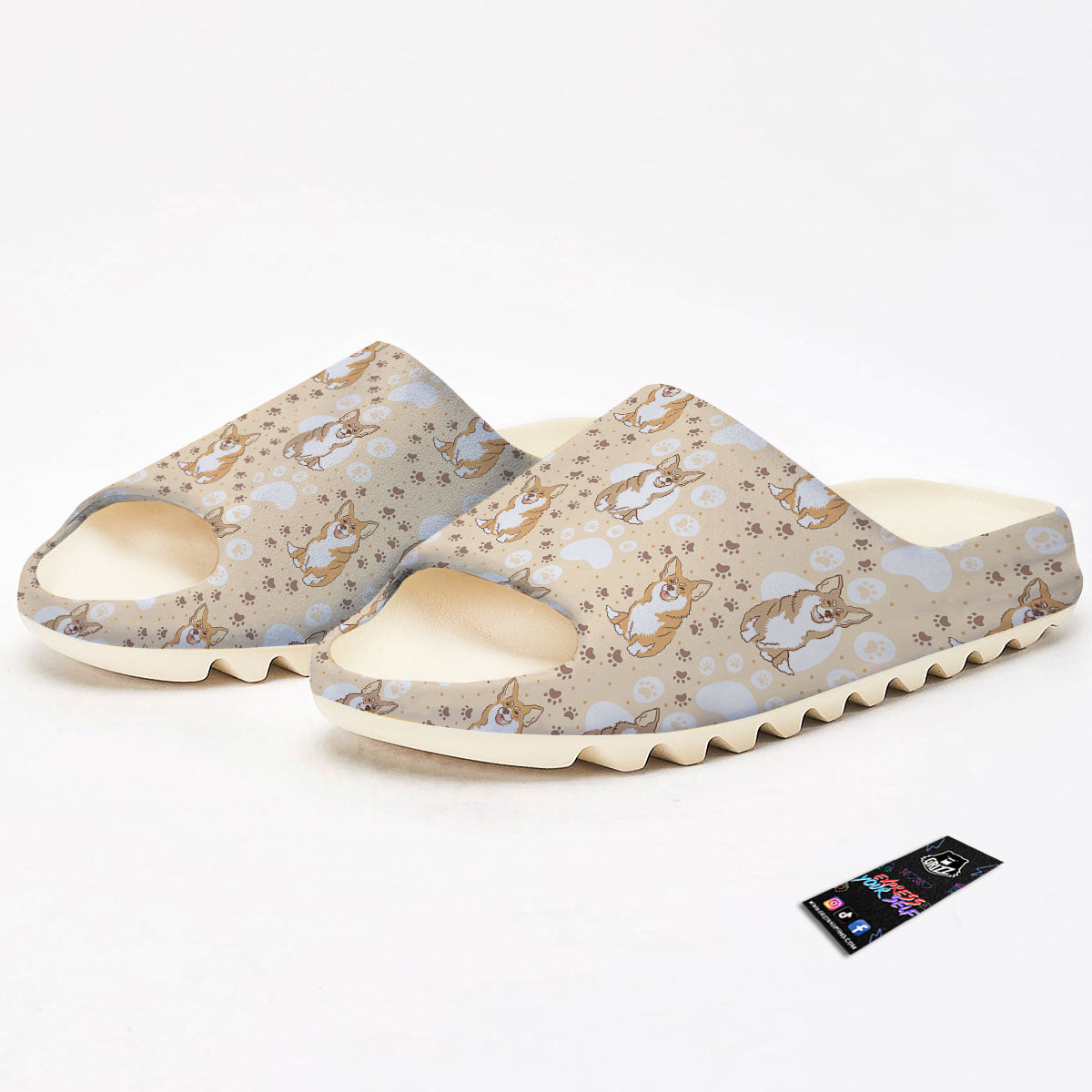 Pembroke Welsh Corgi Print Pattern Sandals-grizzshop