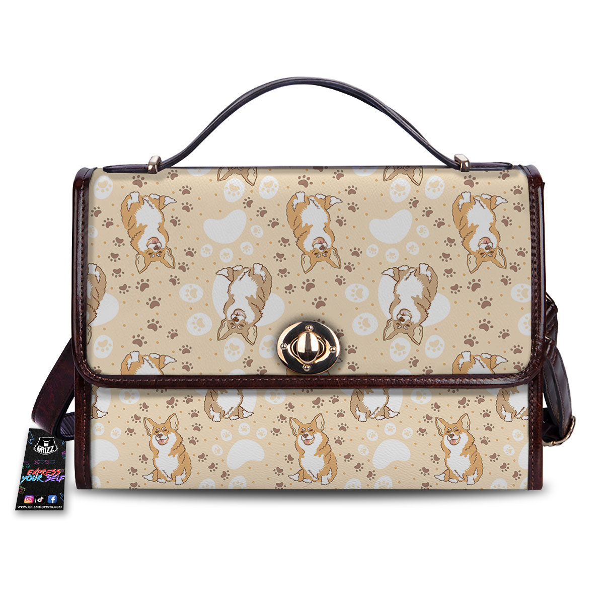 Pembroke Welsh Corgi Print Pattern Women's Satchel Bag