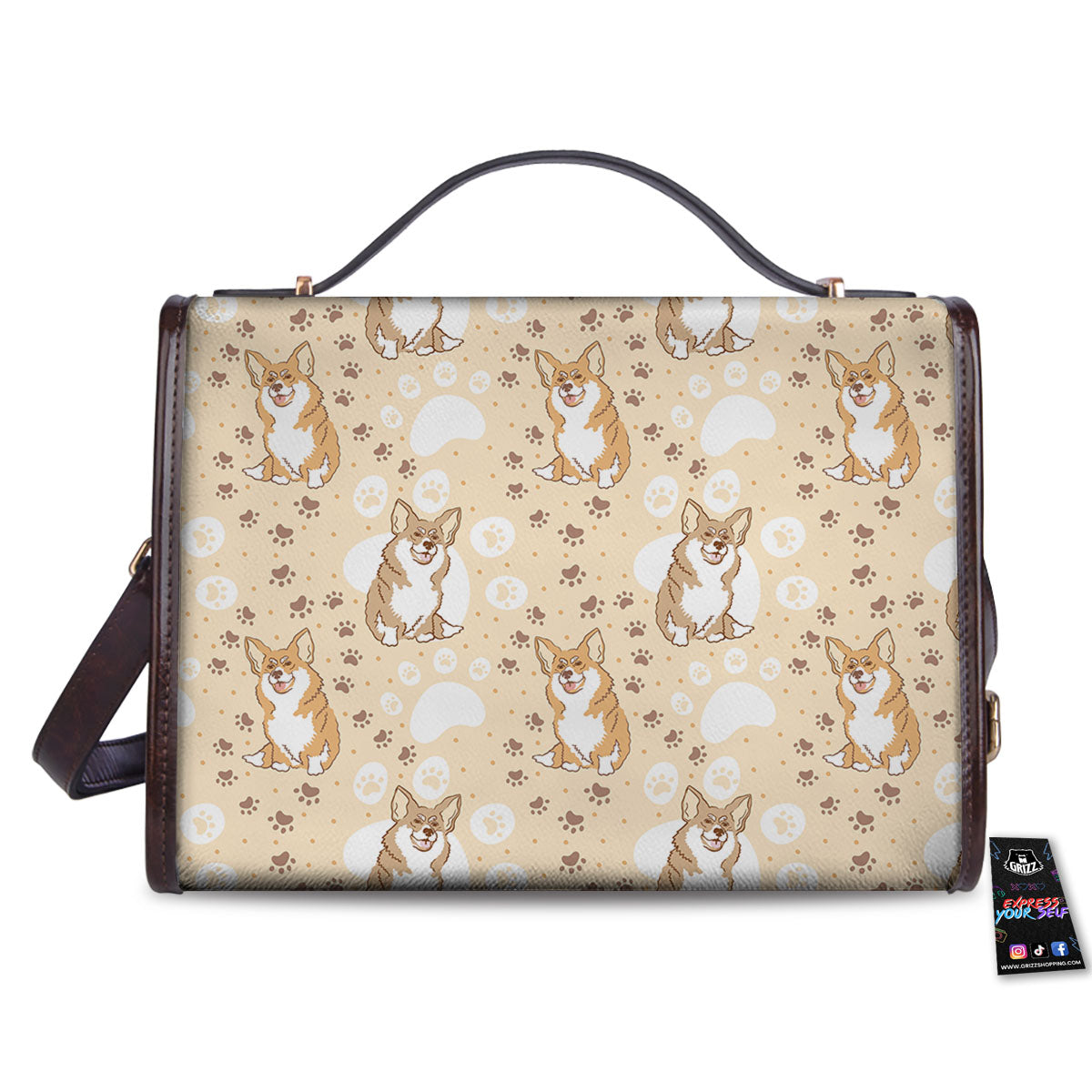 Pembroke Welsh Corgi Print Pattern Women's Satchel Bag