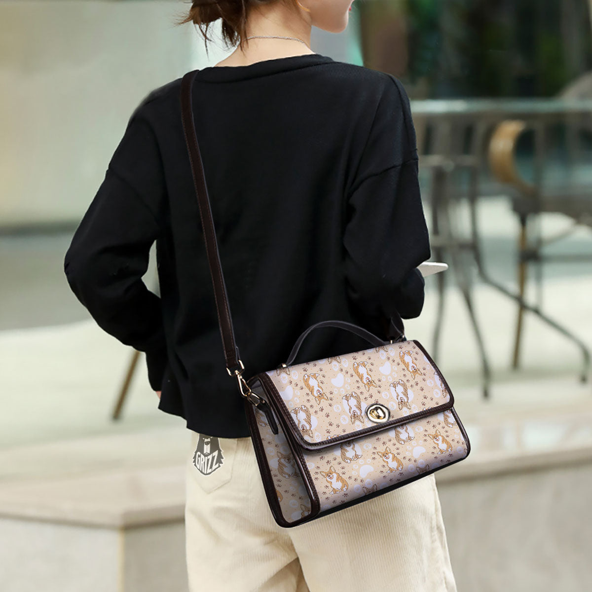 Pembroke Welsh Corgi Print Pattern Women's Satchel Bag