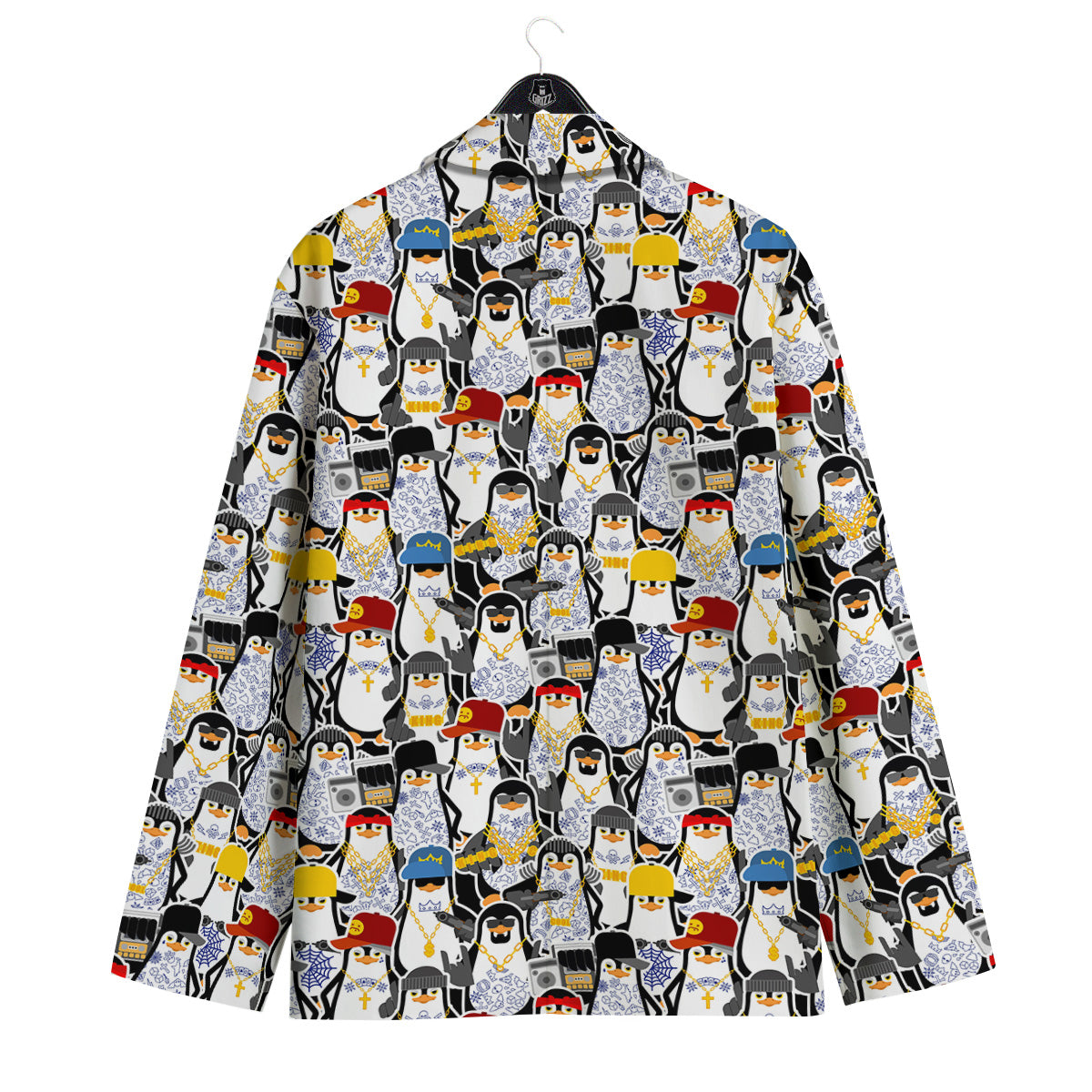 Penguin Criminal Print Pattern Men's Sport Coat-grizzshop