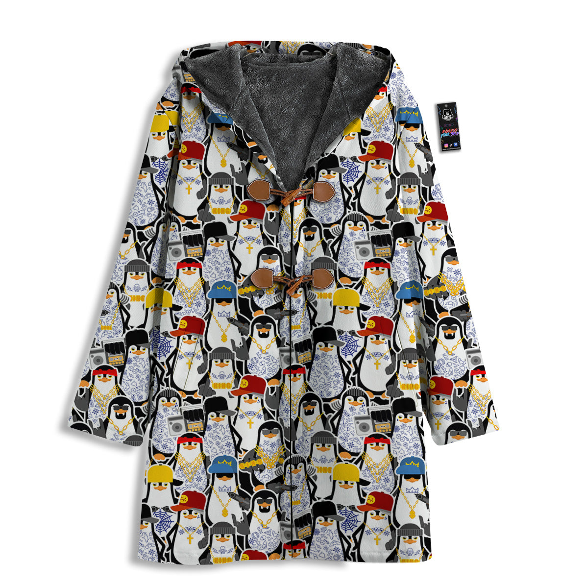 Penguin Criminal Print Pattern Men's Windbreaker Jacket-grizzshop