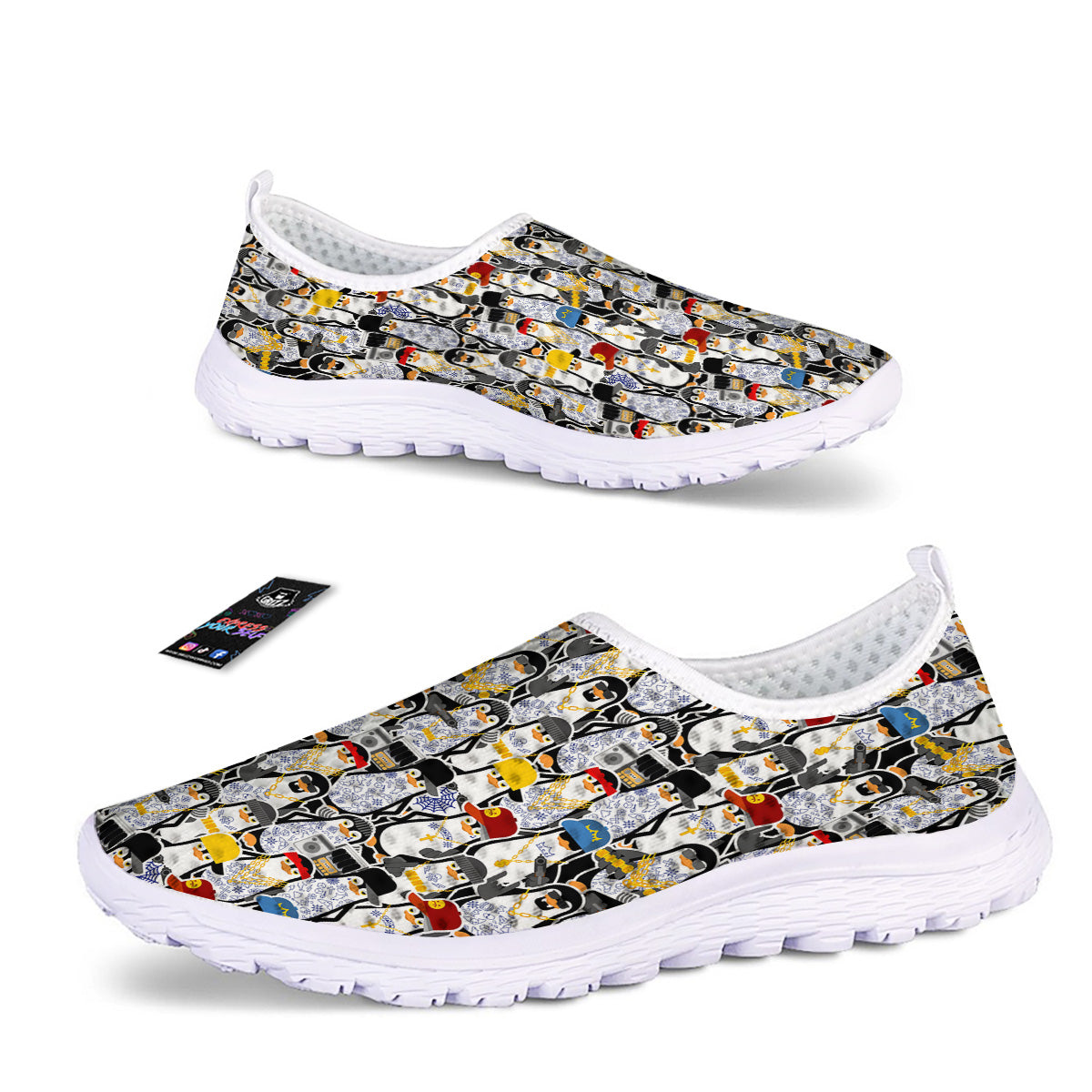 Penguin Criminal Print Pattern Nurse Shoes-grizzshop