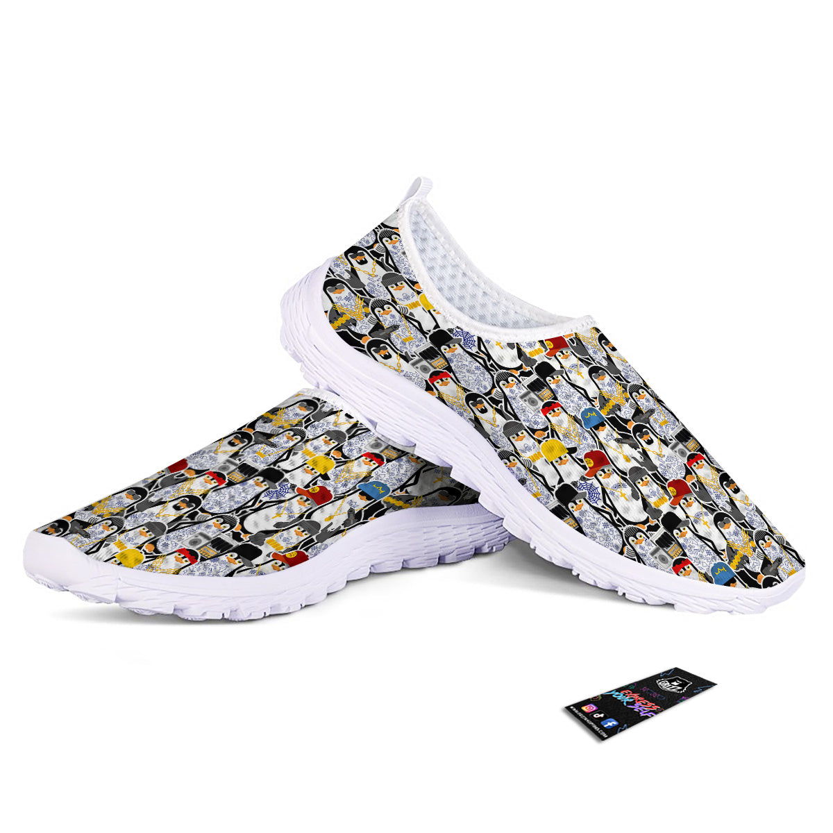 Penguin Criminal Print Pattern Nurse Shoes-grizzshop