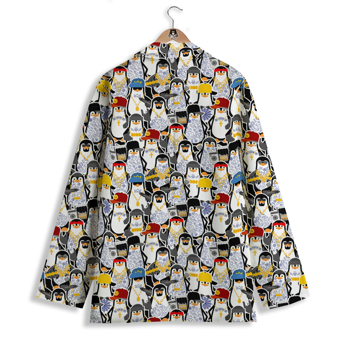 Penguin Criminal Print Pattern Women's Blazer-grizzshop