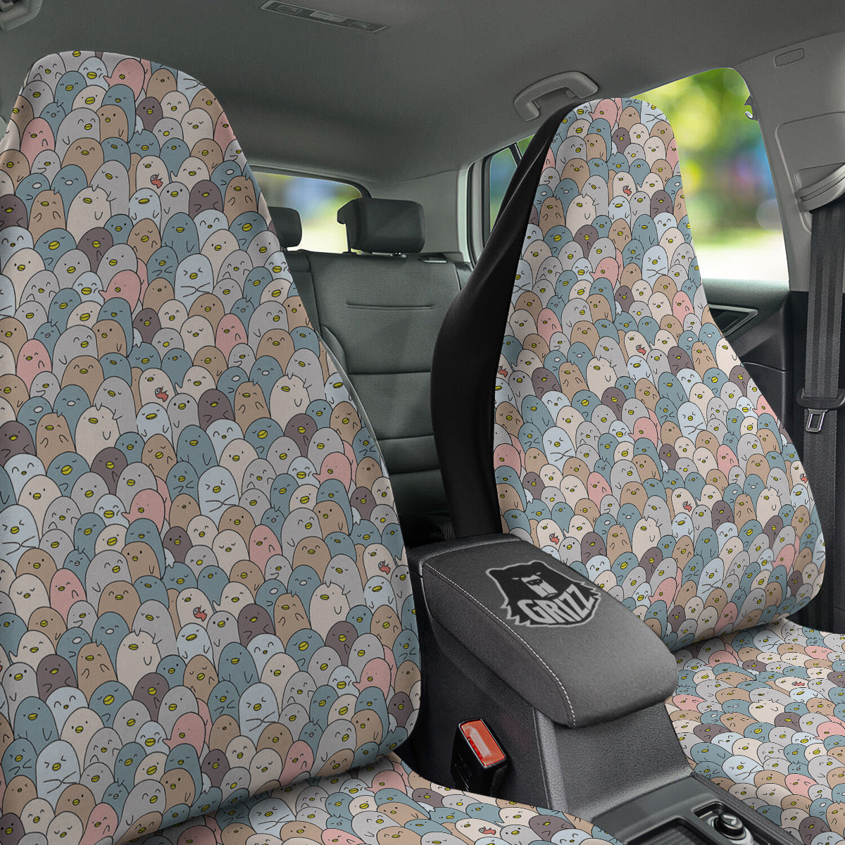 Penguin Cute Colorful Print Pattern Car Seat Covers-grizzshop