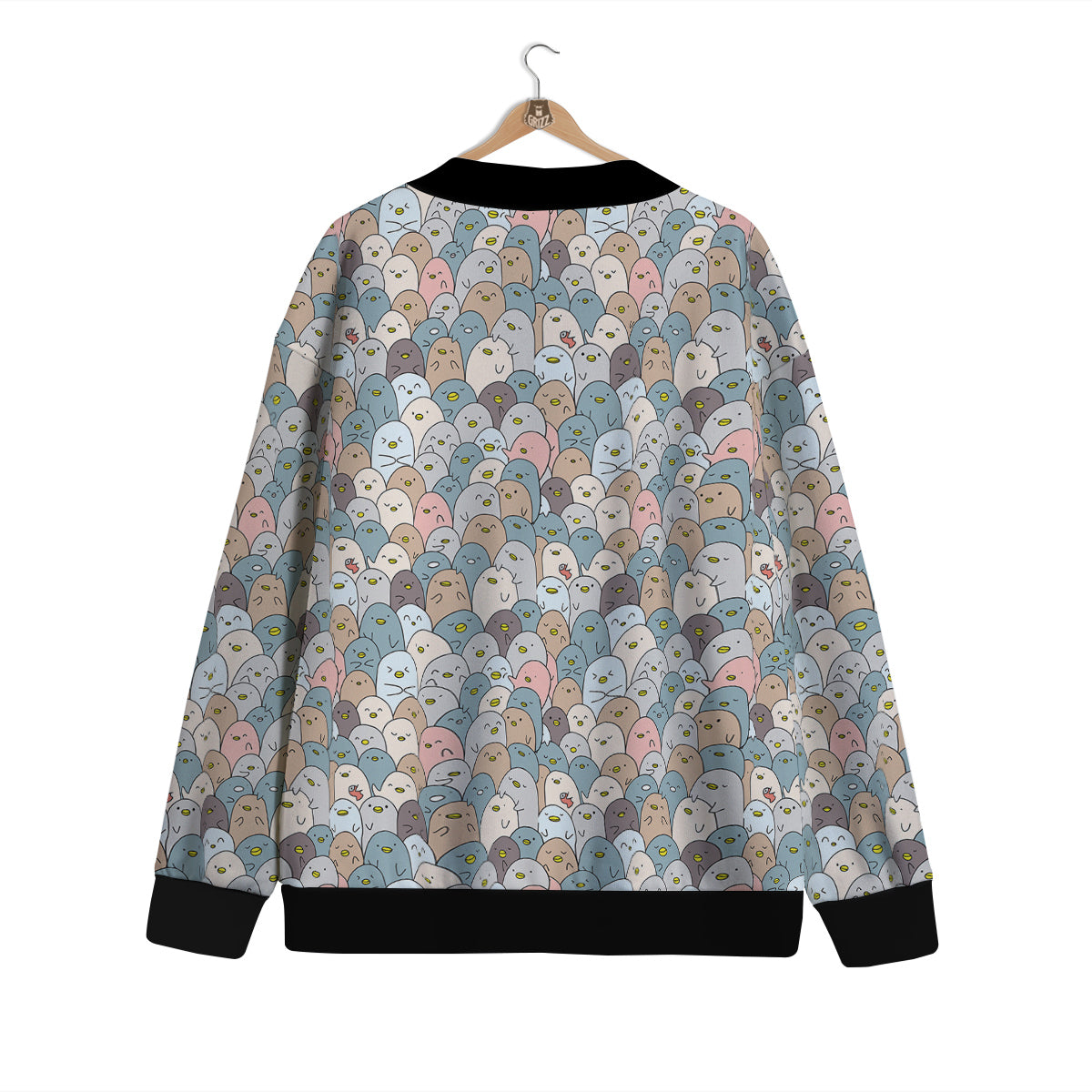 Penguin Cute Colorful Print Pattern Cardigan-grizzshop