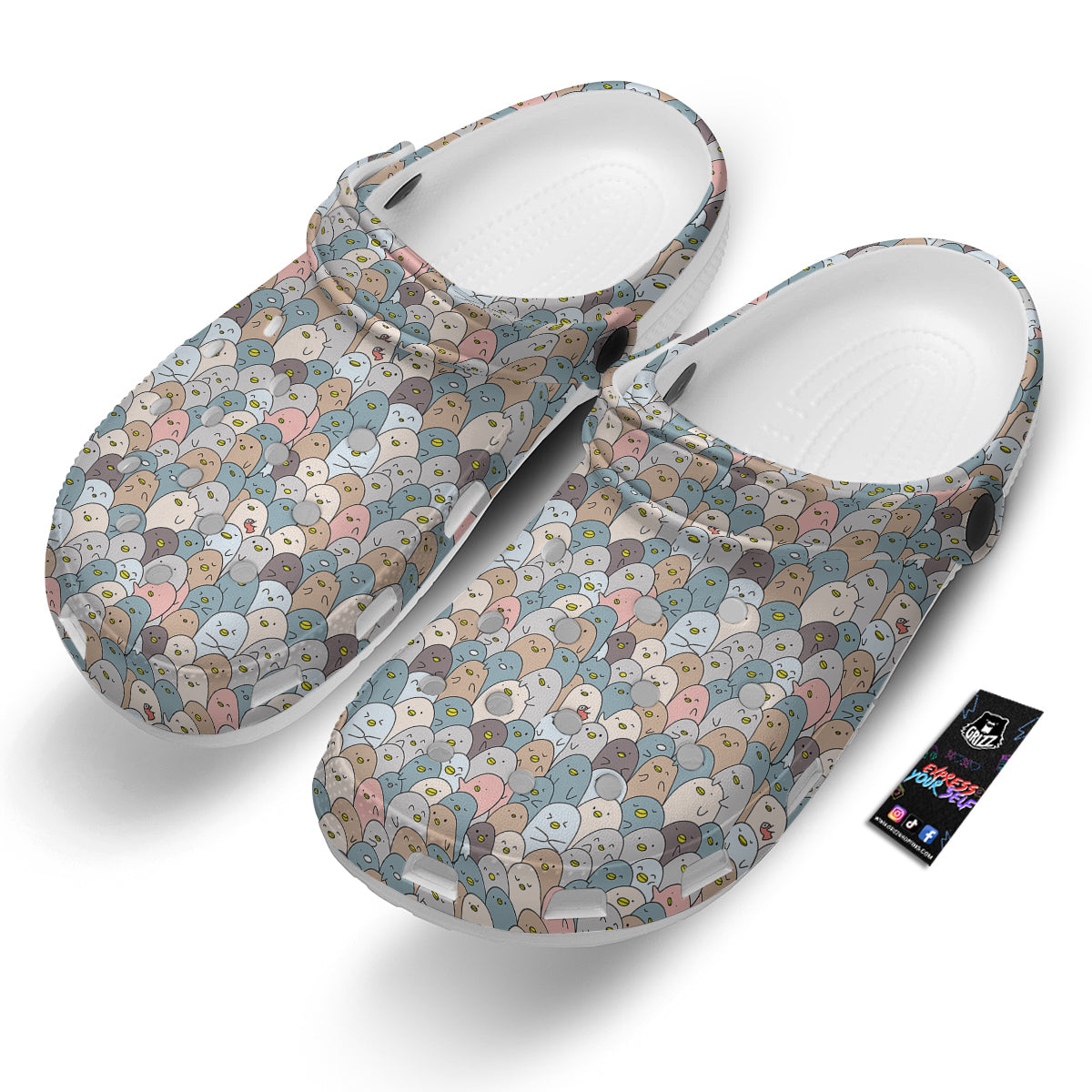 Penguin Cute Colorful Print Pattern Clog-grizzshop