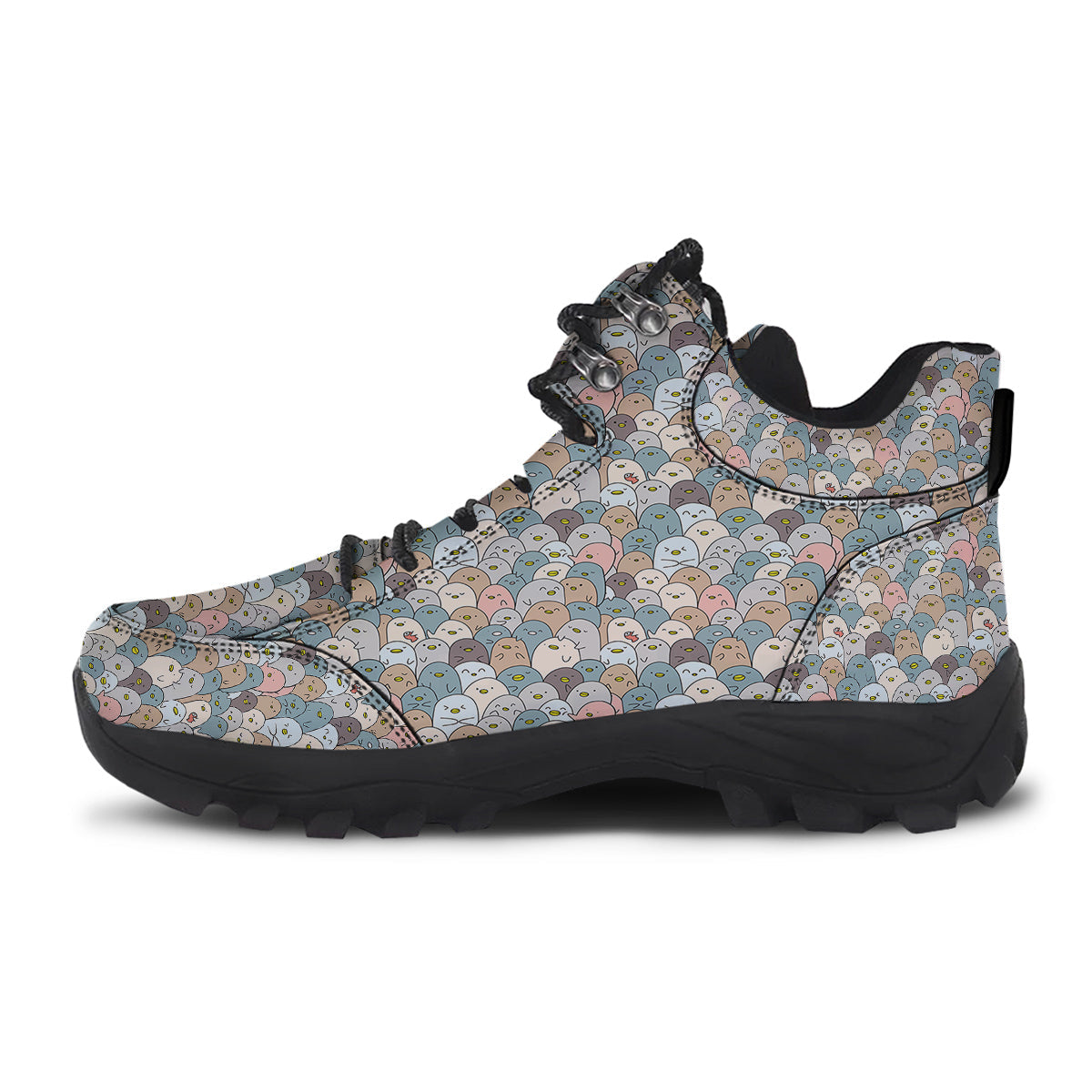 Penguin Cute Colorful Print Pattern Hiking Shoes-grizzshop
