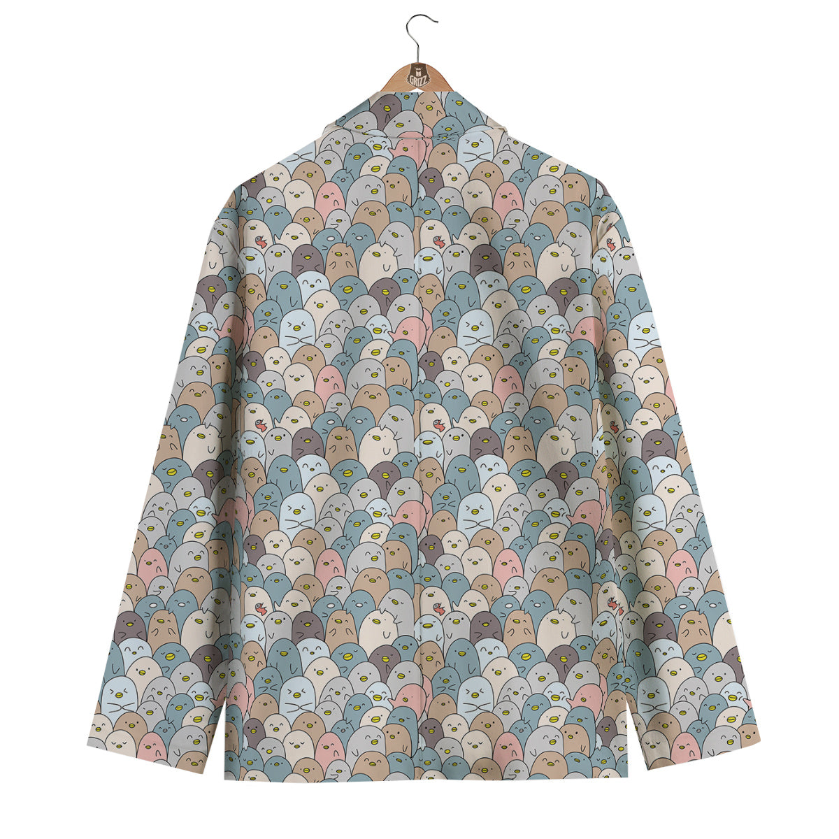Penguin Cute Colorful Print Pattern Men's Blazer-grizzshop